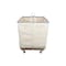 Steele Canvas Basket 18 BU Permanent Truck Natural Canvas w/Grey Vinyl - 4in Casters 9618CNATVGRYW4 - alternate 2